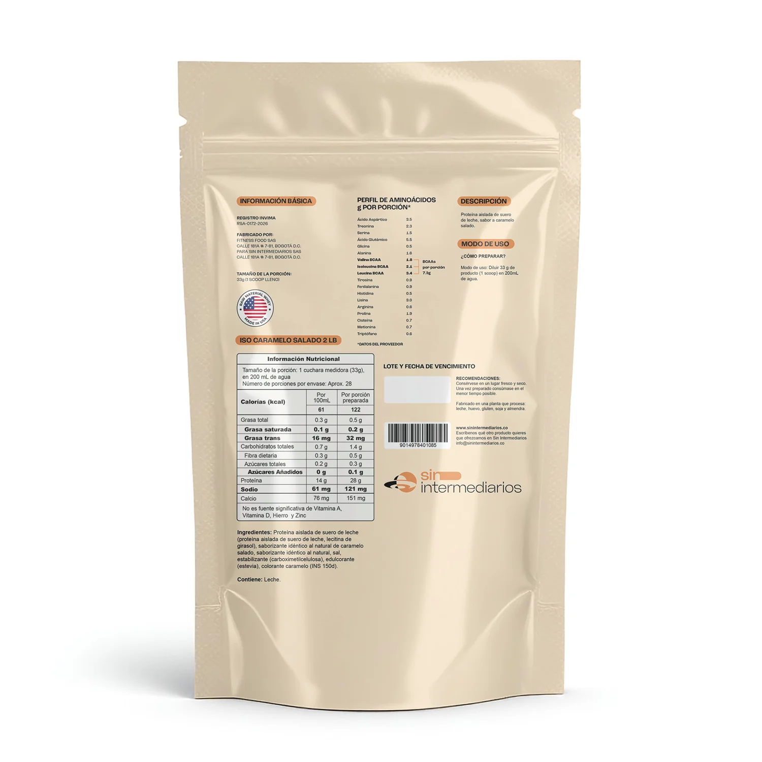 Proteína Aislada ISO - Caramelo Salado - Image 4