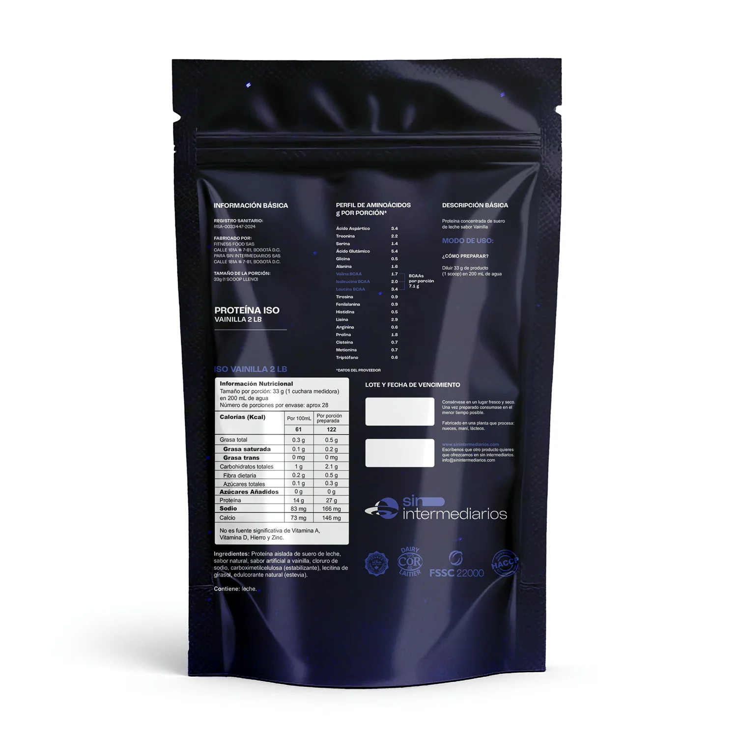 Proteína Aislada ISO - Vainilla - Image 4